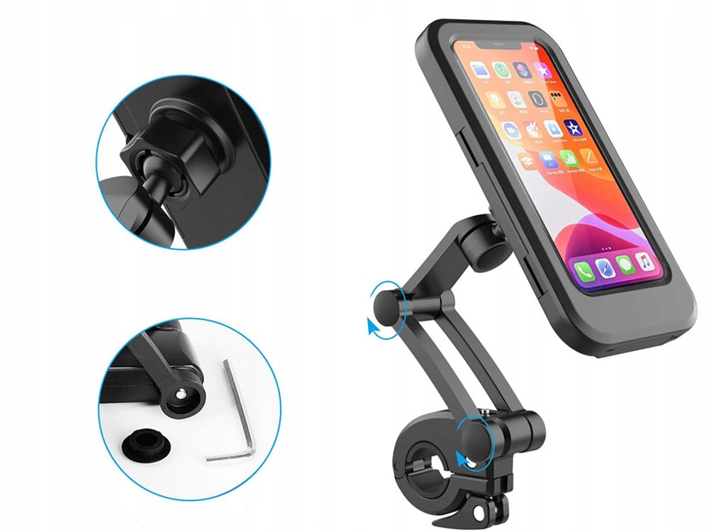 Support de Téléphone Étanche et Rotatif à 360° pour Moto